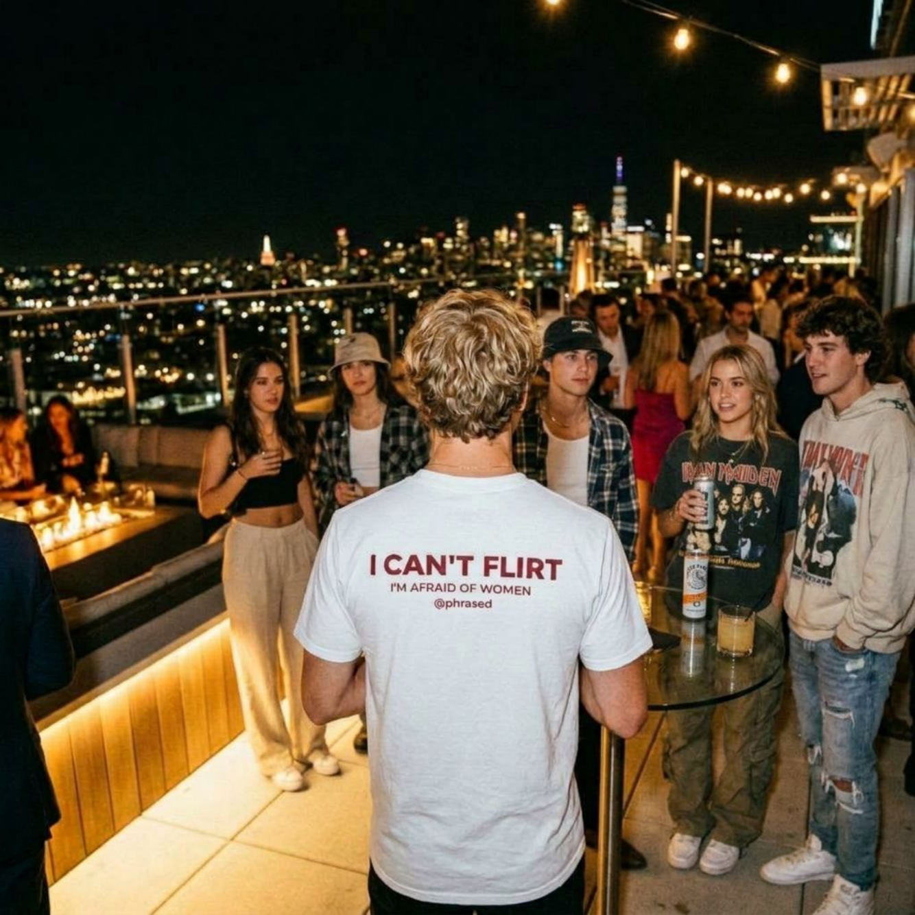 I CAN'T FLIRT I'M AFRAID OF WOMEN Tee